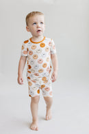 Smiley Bamboo Two Piece Shorts Set | Copper