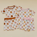 Smiley Bamboo Two Piece Shorts Set | Copper