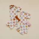Smiley Bamboo Two Piece Shorts Set | Copper