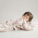 Checkered Plush Blanket | Latte