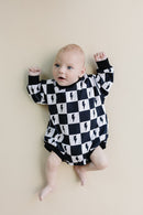 Bubble Romper | Charcoal Bolts