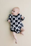 Bubble Romper | Charcoal Bolts