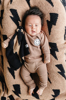 Lightning Bolt Fuzzy Blanket | Mocha