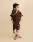 Terry Cargo Shorts Set | Chocolate
