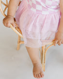 Tutu Romper | Checkered Pink