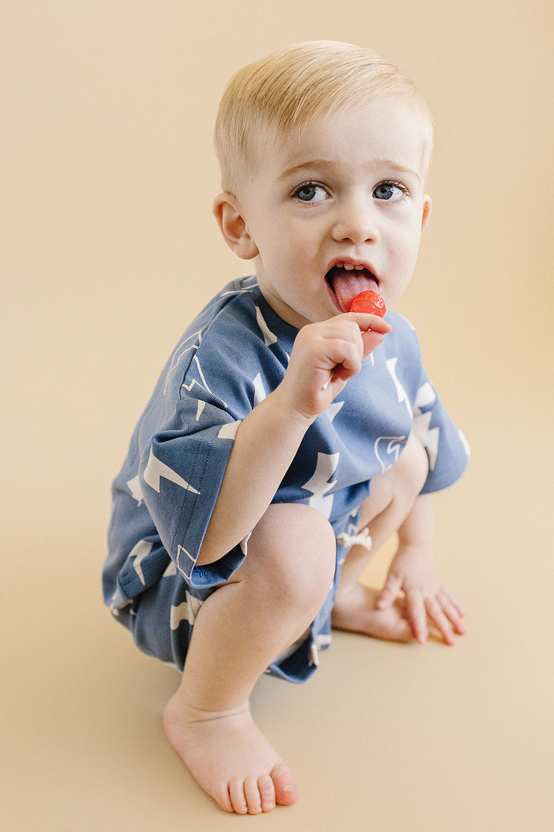 Shorts Set | Blue Bolts