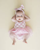 Tutu Romper | Checkered Pink