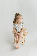 Bamboo Shorty Romper | Cactus Flowers