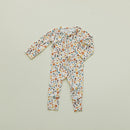 Bamboo Zip Romper | Fall Flowers
