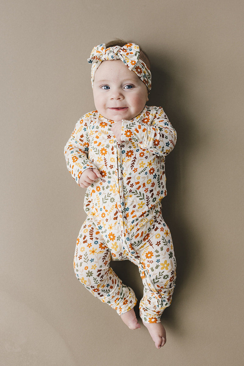 Bamboo Headband | Fall Flowers