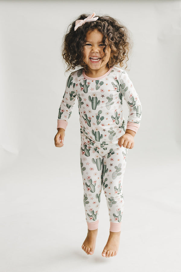 Bamboo Two Piece Set | Cactus Flowers