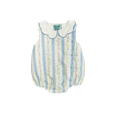 PRE ORDER - Hazel Blue Floral Bubble with Scallop Trim