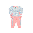 Hazel Blue Blue Floral/Pink Jogger Set