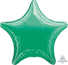 19" Green Shiny Star Balloon