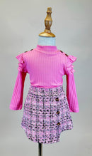 Pretty in Pink Tweed Skirt Set – Girls Dressy Outfit