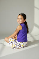 Girls Purple & Gold Gameday Cheer Set – Geaux Fight Win Top & Skort