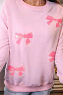 Blushing Bows Sequin Sweatshirt