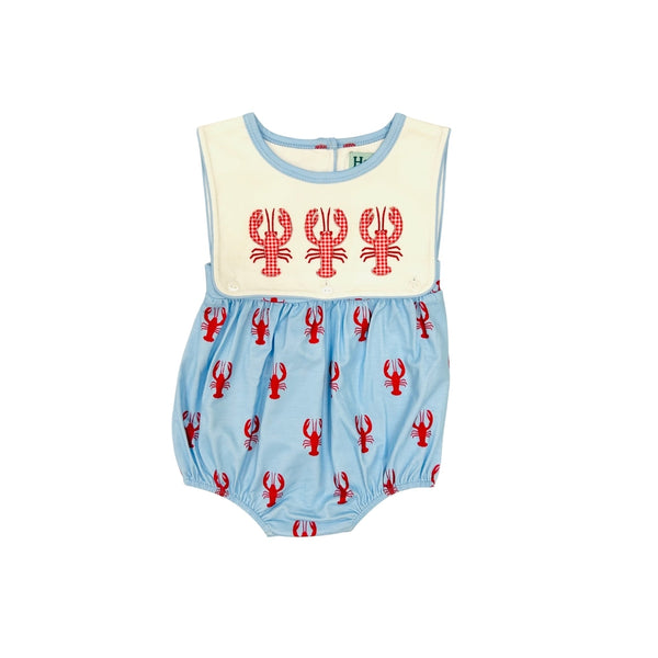 PRE ORDER - Hazel Blue Crawfish Print/Applique Bubble