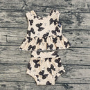 Camo bows peplum set