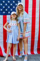 American Flag Bow Baseball Hat (Adult)