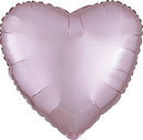 17" Metallic Pastel Pink Heart Balloon for Love & Celebrations