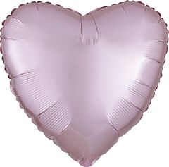 17" Metallic Pastel Pink Heart Balloon for Love & Celebrations