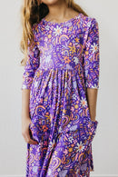 No Bad Days 3/4 Sleeve Pocket Twirl Dress