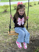 Ghost bow ruffle top