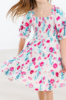 SALE Dots & Daisies Smocked Ruffle Dress