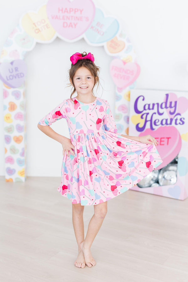 Sucker for You 3/4 Sleeve Pocket Twirl Dress