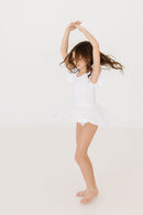 White S/S Twirl Leotard