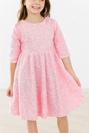 SALE Bubblegum Pink Sequin Dress