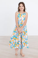 SALE Tropical Summer Ruffle Maxi Dress