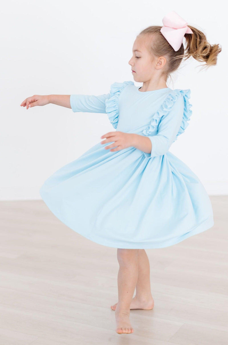 SALE Bluebird 3/4 Sleeve Ruffle Twirl Dress