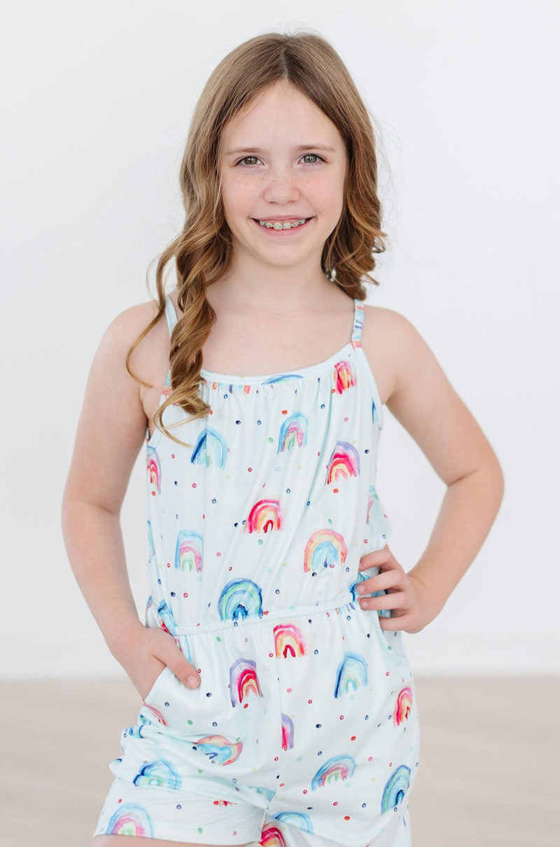 SALE Rainbow Grooves Strappy Play Romper