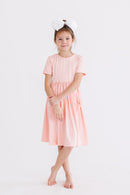 Peach S/S Pocket Twirl Dress