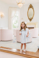 Girls ABC Smocked Dress – Light Blue Gingham Back-to-School Bishop Dress | The Prissy Pelican Boutique Bossier City, LA