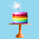 Orange Melamine Pedestal Cake Stand