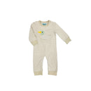 Hazel Blue Tan Stripe/Gingham Mallard Applique Romper