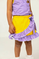 Purple & Gold Game Day Cheer Skirt Set | Girls Football Boutique Outfit