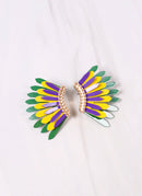 Fernie Metal Fan Earring MARDI GRAS