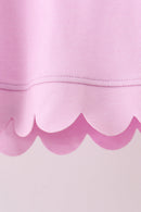 Pink Scalloped Polo Set