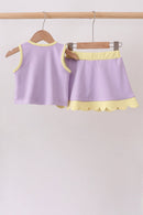 Lavender Performance Scalloped Skorts Set