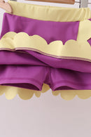Purple Performance Scalloped Skorts Set