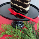 Black Melamine Pedestal Cake Stand