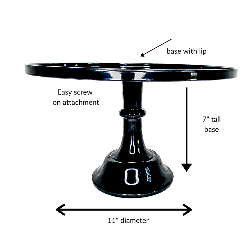 Black Melamine Pedestal Cake Stand