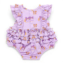 Purple & Gold Game Day Ruffle Bubble Romper