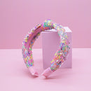 Kids Knot Headband - Rainbow Sequin Knotted Hair Accessories