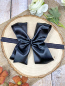 4.5" Classic Satin Hair Bows | Alligator Clips or Headbands