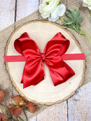 4.5" Classic Satin Hair Bows | Alligator Clips or Headbands